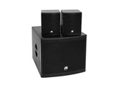 Omnitronic Set Molly-12A Subwoofer Active + 2X Molly-6 Top 8 Ohm, Black