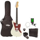 Vintage V50 Coaster Series Electric Guitar Pack – Vintage White