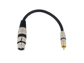 Omnitronic Adapterkabel XLR(F)/Cinch(M) 0,2M Schwarz