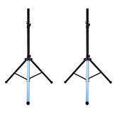 2x Thor LED Light Up Speaker Stand 35mm Tripod PA Colour Changing