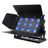 LEDJ Q Color Hex 12 x 12 W RGBWAUV LED Flood Wash DMX éclairage vidéo TV