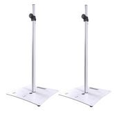 2x Hilec Stick-SW PA Speaker Lighting Stand 35mm Square Base White