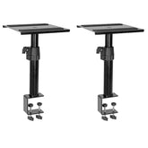 Omnitronic TMO-2 Adjustable Desktop Monitor Stand Adjustable Height 25-42 cm Studio DJ Pair