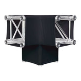 LEDJ Schwarze 3-Wege-90-Grad-Eck-Quad-Truss-Hülse/Socke