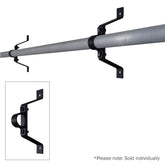 Support mural pour tuyau eLumen8, 100 mm noir