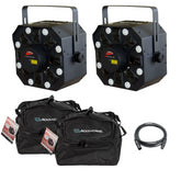 2x Jb Systems INVADER 23W Effet LED + Bundle Laser Rouge+Vert 200mW