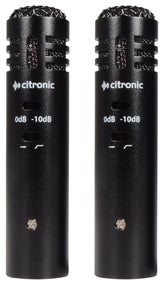 Citronic EC20 Condenser Microphones Slim Pencil Stereo Pair