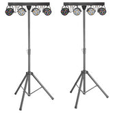 2x Stagg Partybar Par Bar LED Lighting System inc Remote + Tripod