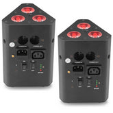 2x STAGG SLI BAT34 Battery Truss Light 3x 4W RGBW LED