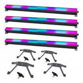 4x Equinox SpectraPix Battens inc Brackets