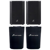 2x Studiomaster Vortex 10A 10" 2-Way Active Portable PA Speaker 350W inc covers
