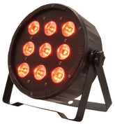 QTX PAR54 Extra Flat RGBW LED 9 x 6W Uplighter PAR Can