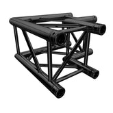 Global Truss F34 PL Stage Noir 2 voies, coin à 90 degrés (4121-21PL-B)