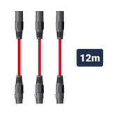 Câble micro 3x Chord XLR (12 m rouge)