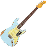Vintage V6 Usa Proshop Unique Guitar -blugcaster - Laguna Blue