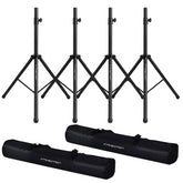 2x Intimidator Speaker Stand Pair PA System Tripod inc Carry Bag