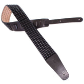 Perris 7112 Studded Leather Guitar Strap - Black
