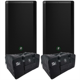 2x Mackie Thrash 215 Active Speaker 1300W inc carry bags