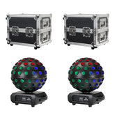 2x Equinox Asteroid 5 x 40W Quad-colour RGBW LED inc Flightcases
