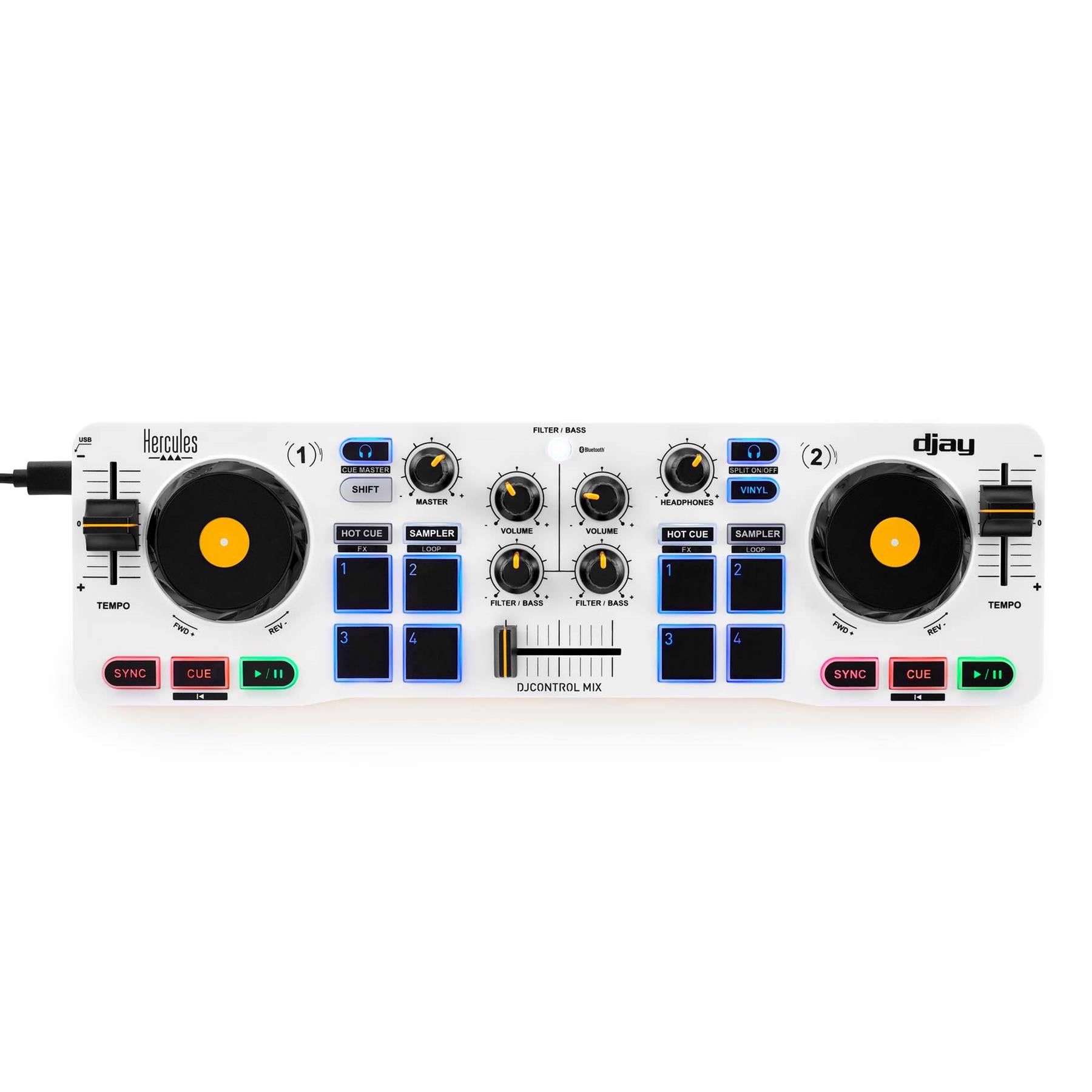 Hercules DJ Control Mix DJ Controller for Mobile/Tablet Bluetooth