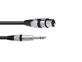 Omnitronic Adapterkabel XLR(M)/Klinke Stereo 0,9M Schwarz