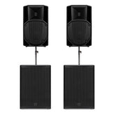2x RCF ART 745-A MK5 Active Speaker 1400W & 2x RCF 8003-AS MK3 18" Subwoofer 2200w with Poles