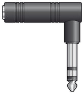 qtx-Adapter 6,3 mm RA-Stereo-Klinkenstecker – 6,3 mm Stereo-Klinkenbuchse