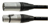 Van Damme Neutrik XLR Microphone Lead Male to Female 2m Black
