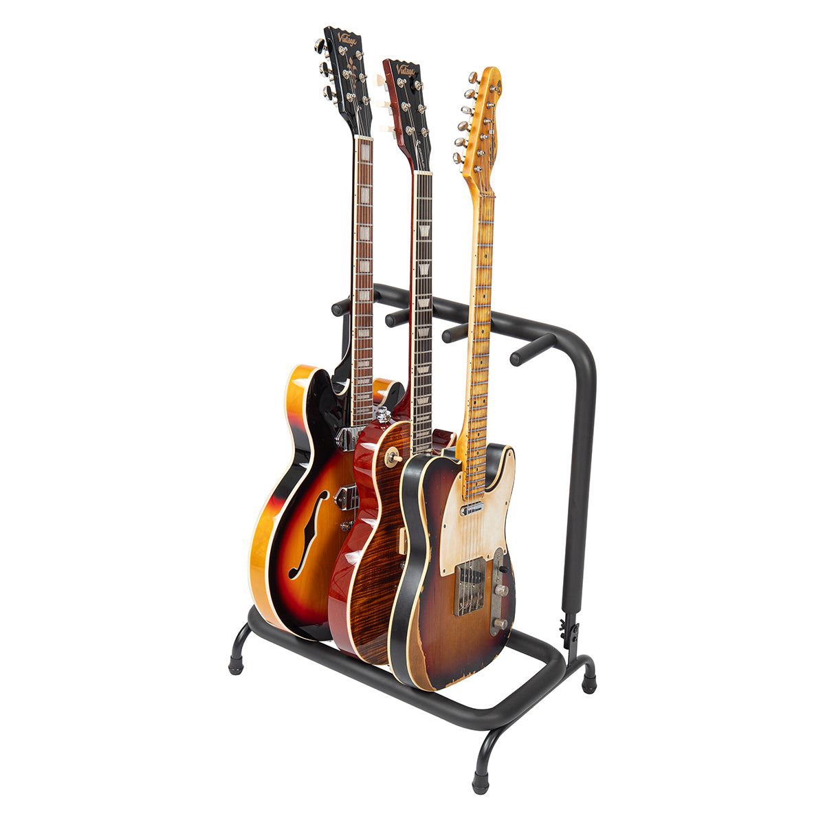 Gravity VARI-G 3 Support Multi-Guitares Pour 3 Instruments - Tabouret Et Support Réglable