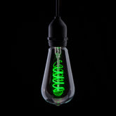 Prolite 4W Dimmable LED ST64 Spiral Funky Filament Lamp BC, Green