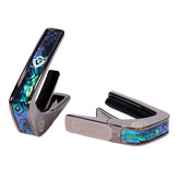 Thalia Guild Black Chrome Finish Capo - Blue Abalone With G Shield