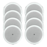 8x Monacor EDL-606 100V Deckenlautsprecher 6W PA-System Hintergrundmusik Restaurant Bar
