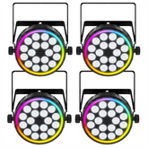 4x Chauvet DJ FXPAR 6 LED Slim Par