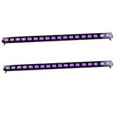 2x HQ Power UV LED Bar 1M Blacklight Haute Puissance Ultraviolet Batten 18 x 3W LED