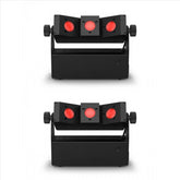 Chauvet DJ EZBEAM Q3 ILS LED Battery Uplighter Accent Split Beam Bundle