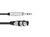 Omnitronic Adapterkabel XLR(F)/Klinke Stereo 2M Schwarz