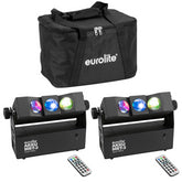2x Eurolite AKKU MBT-3 Spot MK2, Battery Light Fan, Uplight/Beam Effects Inc Bag