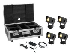 Eurolite Set 4X Akku Dot 1 Rgb/Ww Quickdmx Bk + Charger + Case Eurolite Set 4X Akku Dot 1 Rgb/Ww Quickdmx Bk + Charger + Case