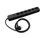 Eurolite Verteiler 6-fach + 2 USB Bk
