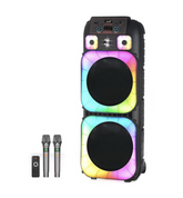 JBR Dual 15" Partybox Speaker Bluetooth 5000W Sound System with Wireless Microphones *B Stock*