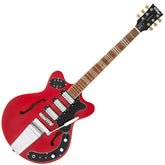 Vintage Revo Series Superthin Guitar - Cherry Red