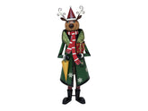 EUROPALMS Reindeer with Coat, Metal, 155cm, green