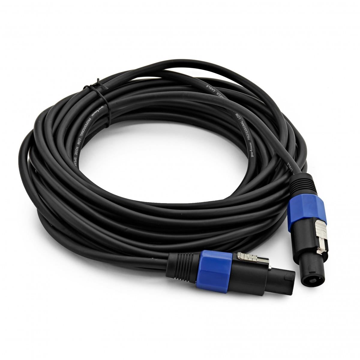 Jumwa 15M Speakon Luidsprekerkabel 15AWG Speakon-Kabel met Twist Lock voor DJ/PA/Versterker Heavy Duty Audio, M-M Jumwa 15M Speakon Luidsprekerkabel 15AWG Speakon-Kabel met Twist Lock voor DJ/PA/Versterker Heavy Duty Audio, M-M