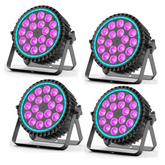 4x Thor LED Par RGBW 10 x 18W Slim Par Uplighter DMX