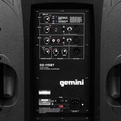 2x Gemini GD-115BT Active Speaker Bluetooth 1000W Class D