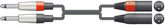 Chord Classic 1,5 m Twin 1/4"-Klinke (Mono) auf Twin XLR (männlich)