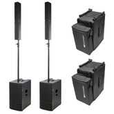 2x dB Technologies ES 1203 Système de matrice haute puissance 2400W Haut-parleur avec couvertures