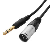 W Audio 0,25 m XLR-Stecker – 6,35 mm Stereo-Klinkenkabel