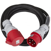 Hilec 5M 32A Male - 32A Female 3PH 6mm 5C Cable 3 Phase 415V H07RN-F Rubber