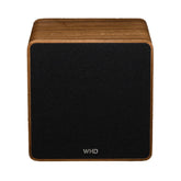 WHD Qube XL – haut-parleur de streaming haut de gamme en bois de noyer, haut-parleur avec application WiFi